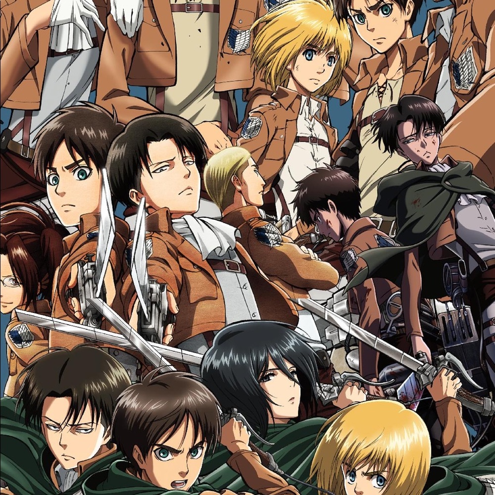 large Attack on Titan(AoT) collage poster